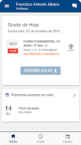 Tela do app Escola Paraná Professores