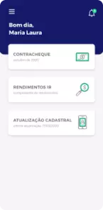 Tela do app ParanaPrevidência