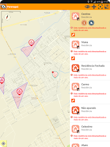 Tela do app SISDC Defesa Civil do Paraná