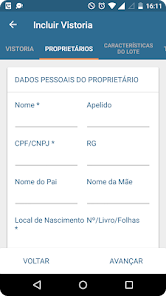 Tela do app SRTP Vistoria